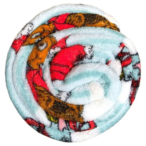 New Grinch Plush Kids Throw Blanket Max Dog Cindy Lou Holiday Christmas Gift - Picture 7 of 11